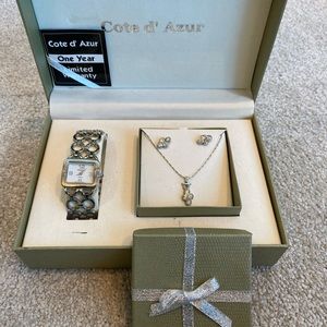 Cote d Azur watch and jewellery set